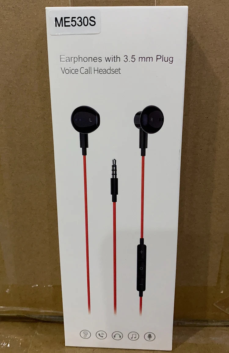 JMT-622346 Magnetic Wired Earbuds with Microphone and Volume Control for iPhone and iPad - White Sports Earphones