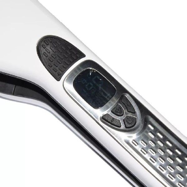 JMT-622666 Steam Hair Brush with Titanium Ceramic Flat Iron and LCD Display, Fast Straightening, 40ML Water Tank