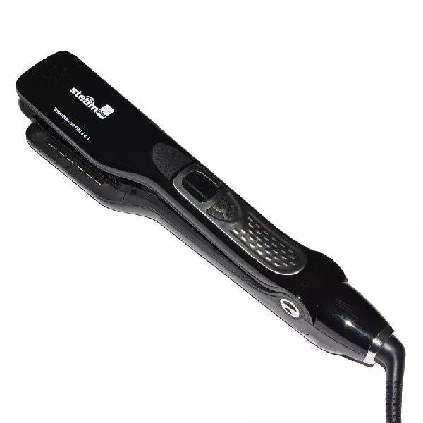 JMT-622666 Steam Hair Brush with Titanium Ceramic Flat Iron and LCD Display, Fast Straightening, 40ML Water Tank