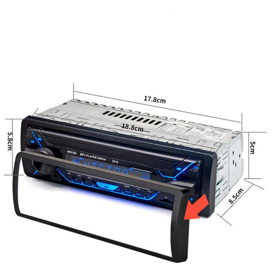 JMT-622858 Bluetooth Multifunction Car MP3 Player with Hands-Free Call Support and FM Radio, USB/TF Card Reader, Remote Control, and Advanced Audio Features