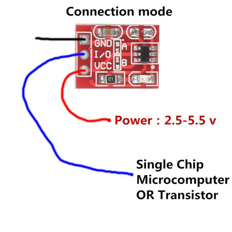 JMT-622986 Capacitive Touch Button Module with Self-Locking and Inching Functionality