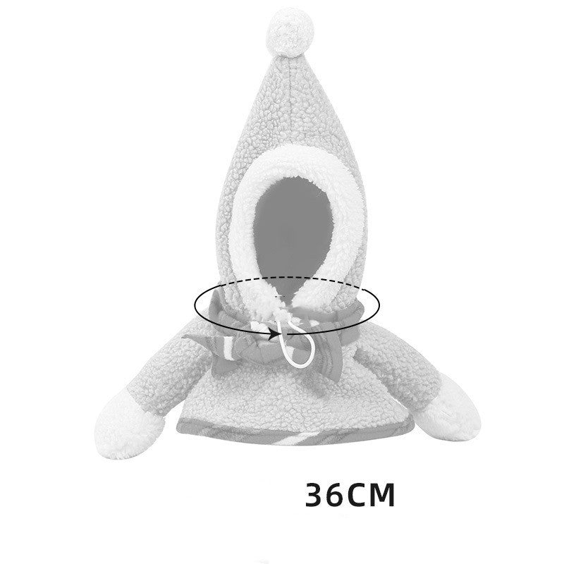 JMT-623306 Cozy Gray Polyester Pet Headwear for Winter Fun