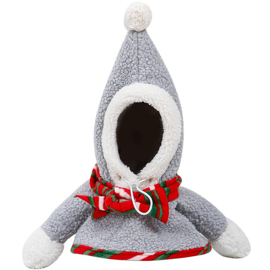 JMT-623306 Cozy Gray Polyester Pet Headwear for Winter Fun