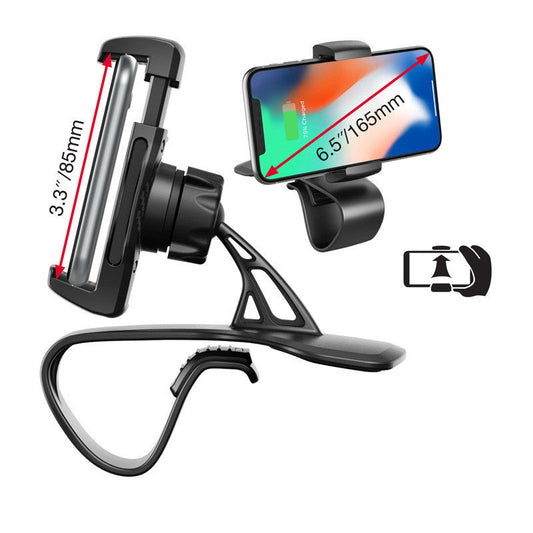 JMT-623690 Carbon Fiber Rearview Mirror Phone Holder for Horizontal and Vertical Screens