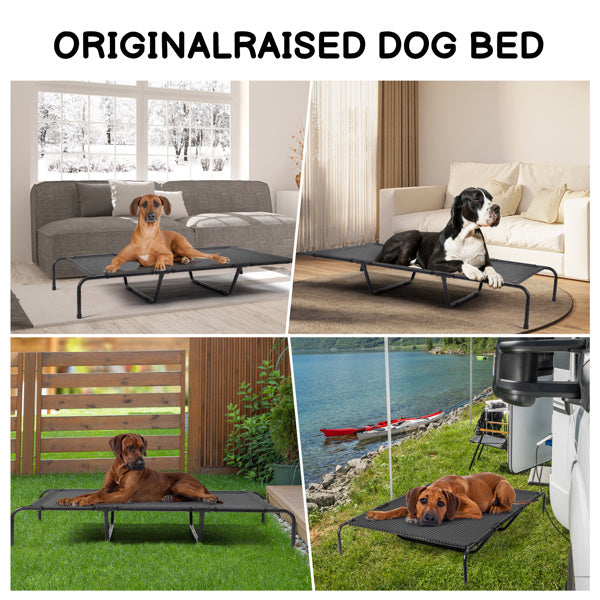 JMT-624138 Elevated Dog Bed for Large Breeds - Durable Textilene Mesh & Powder-Coated Steel Frame - Indoor/Outdoor Use - Easy to Clean, Supports Up to 175 lbs
