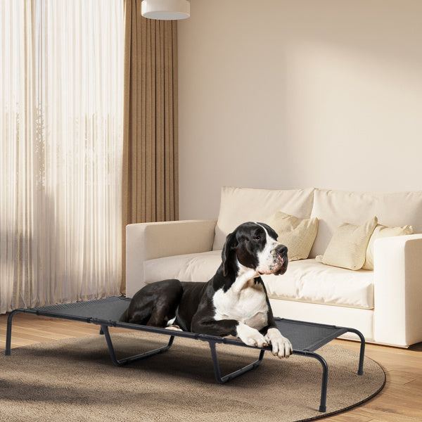 JMT-624138 Elevated Dog Bed for Large Breeds - Durable Textilene Mesh & Powder-Coated Steel Frame - Indoor/Outdoor Use - Easy to Clean, Supports Up to 175 lbs