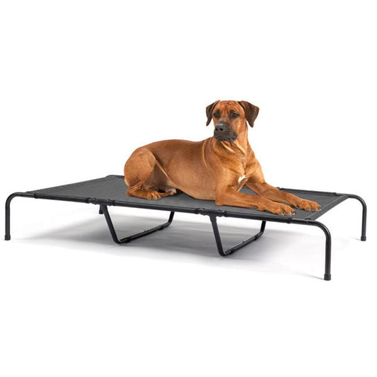 JMT-624138 Elevated Dog Bed for Large Breeds - Durable Textilene Mesh & Powder-Coated Steel Frame - Indoor/Outdoor Use - Easy to Clean, Supports Up to 175 lbs