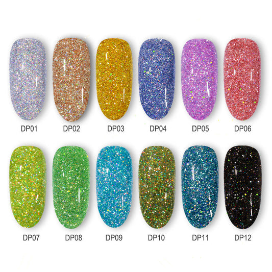 JMT-624138 Laser Glitter Nail Powder for Natural and Artificial Nails - Easy Application, Durable Finish