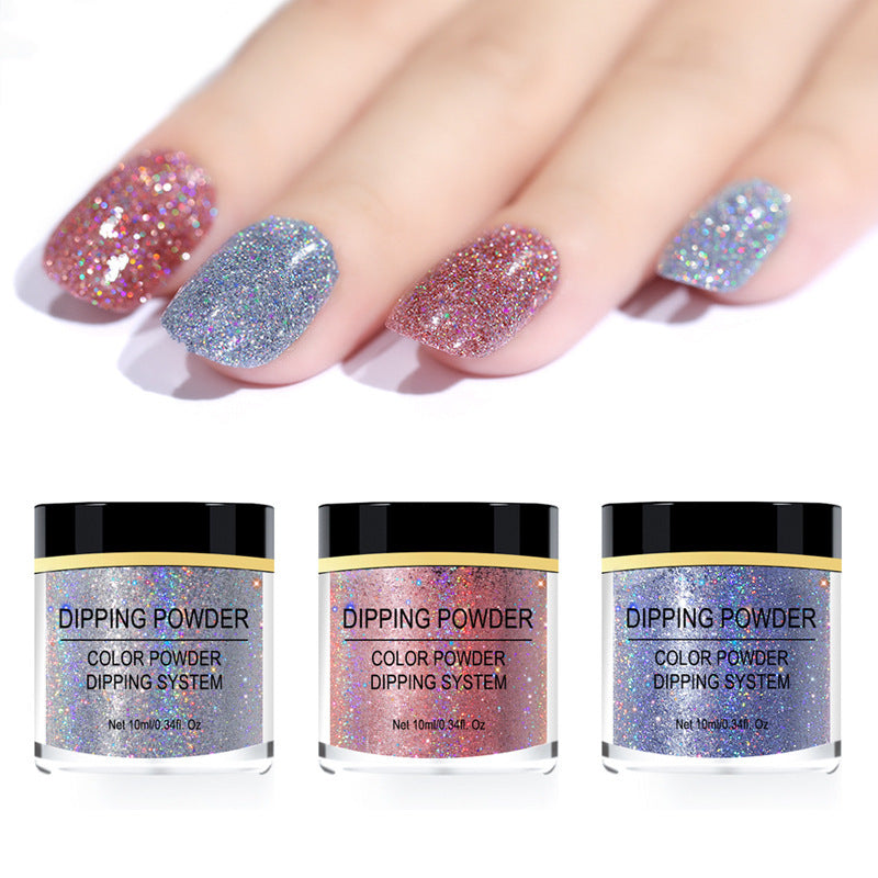 JMT-624138 Laser Glitter Nail Powder for Natural and Artificial Nails - Easy Application, Durable Finish
