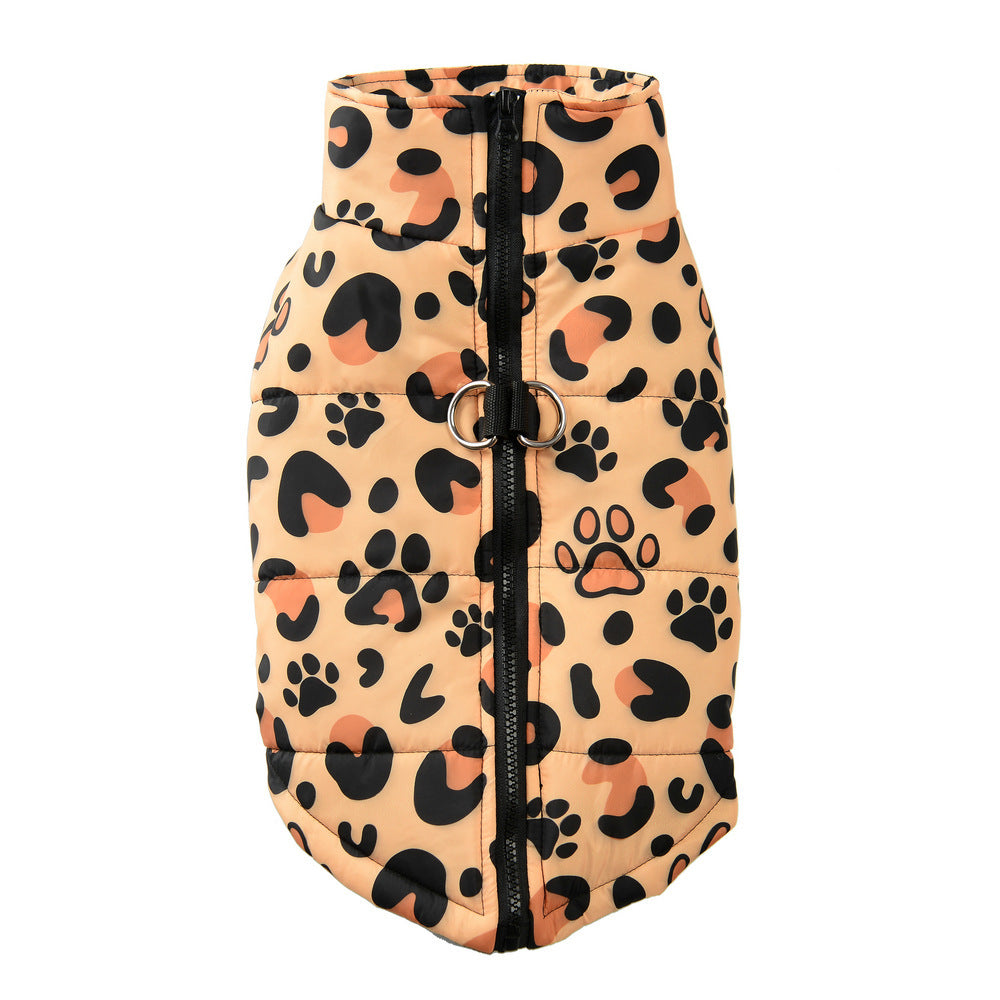 JMT-624458 Winter Cotton Dress for Pets in Purple Butterfly, Leopard Print, Christmas Green, and Christmas Red - Sizes S to 5XL