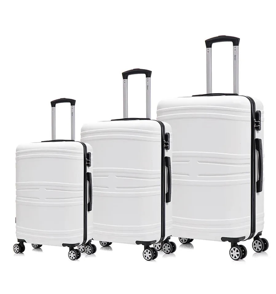 JMT-624714 Fashionable 3-Piece Travel Trolley Suitcase Set with Double Wheels – 20"/24"/28" Sizes