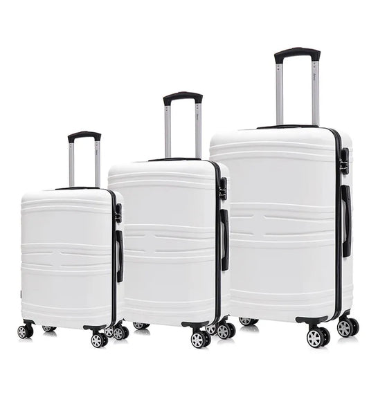 JMT-624714 Fashionable 3-Piece Travel Trolley Suitcase Set with Double Wheels – 20"/24"/28" Sizes