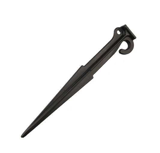 JMT-625034 Durable 19.5cm Black Plastic Tent Pegs for Outdoor Camping Activities