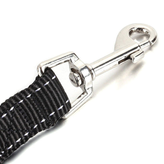 JMT-625482 Double-Ended Nylon Dog Leash with Collar – 100cm Length, 2.5cm Width, Black