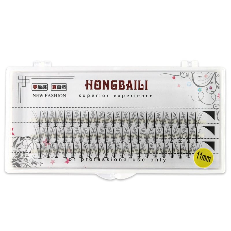 JMT-626250 Fishtail Graft Eyelashes - 10P Hot Melt, A-Type, Handmade with Imported Fiber, Multiple Lengths Available