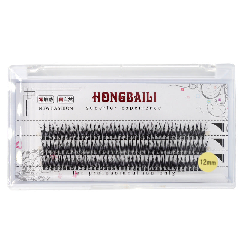 JMT-626250 Fishtail Graft Eyelashes - 10P Hot Melt, A-Type, Handmade with Imported Fiber, Multiple Lengths Available