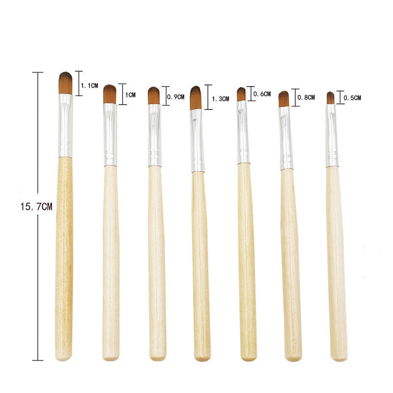 JMT-626442 7-Piece Wooden Light Therapy Pen Set for Nail Treatment