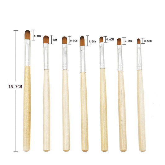 JMT-626442 7-Piece Wooden Light Therapy Pen Set for Nail Treatment