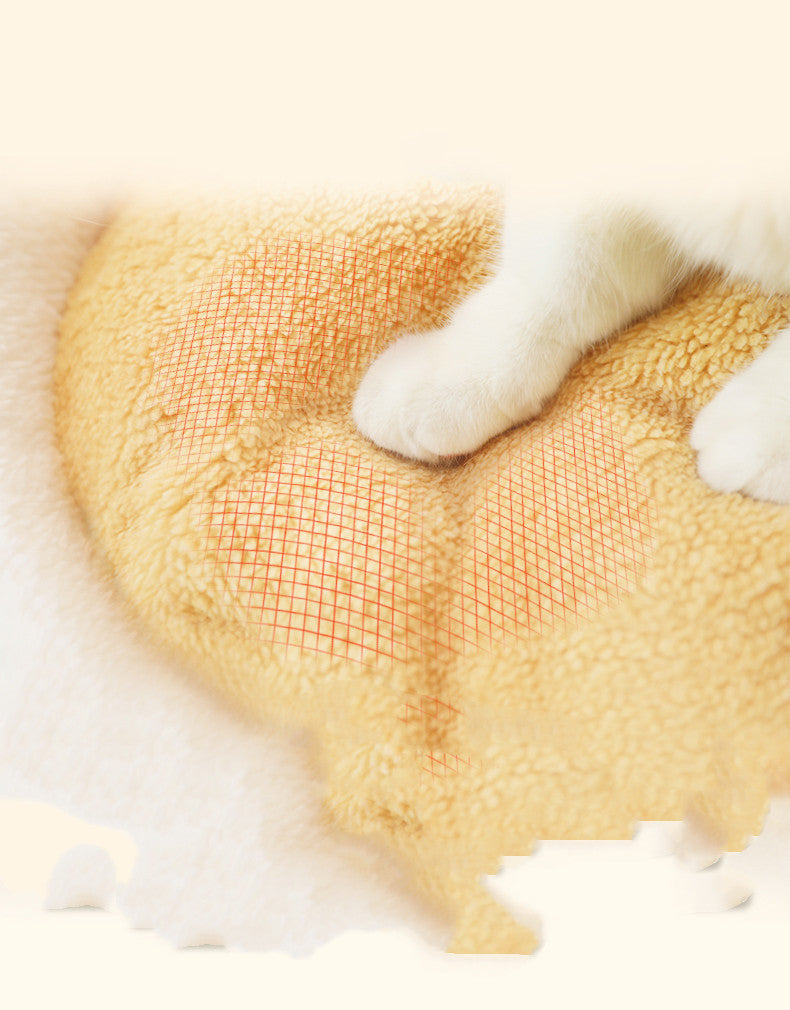 JMT-626442 Cozy Closed Cat Litter Mat with Removable Cushion for Deep Sleep and Warmth