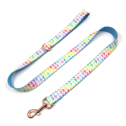 JMT-626634 Stylish Dog Collar and Leash Set with Bow - Adjustable Size Options Available