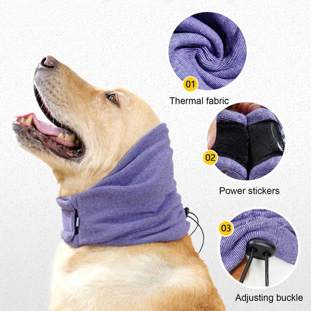 JMT-626954 Calming Dog Hoodie with Ear Covers for Noise Reduction and Warmth - Multi-Purpose Head Wrap and Scarf
