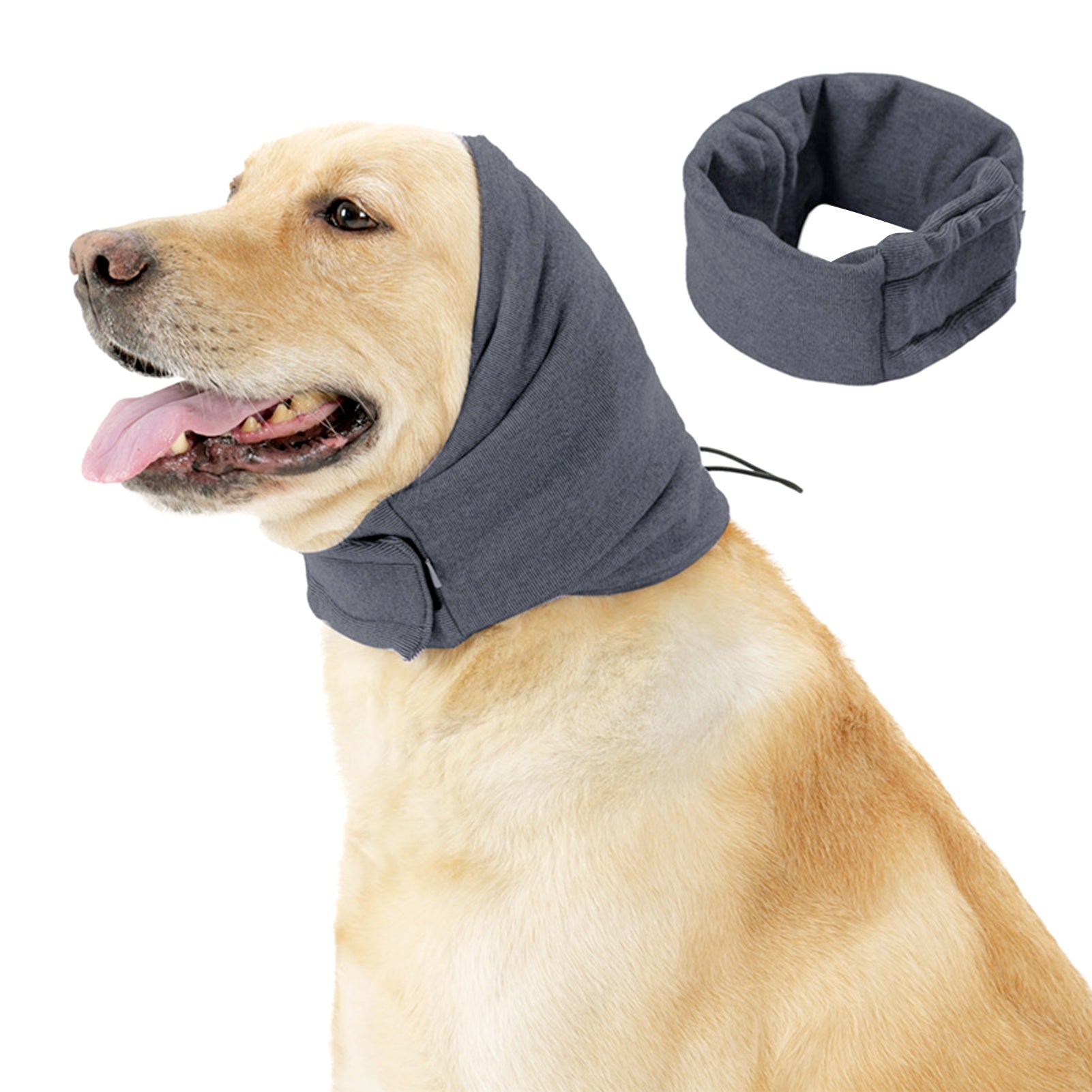 JMT-626954 Calming Dog Hoodie with Ear Covers for Noise Reduction and Warmth - Multi-Purpose Head Wrap and Scarf