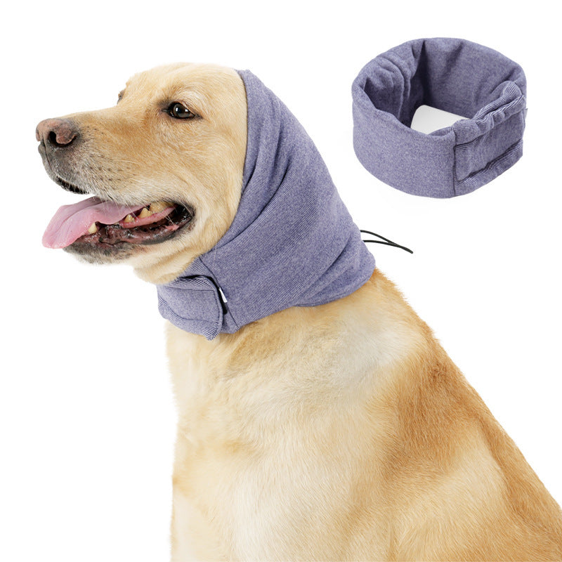JMT-626954 Calming Dog Hoodie with Ear Covers for Noise Reduction and Warmth - Multi-Purpose Head Wrap and Scarf