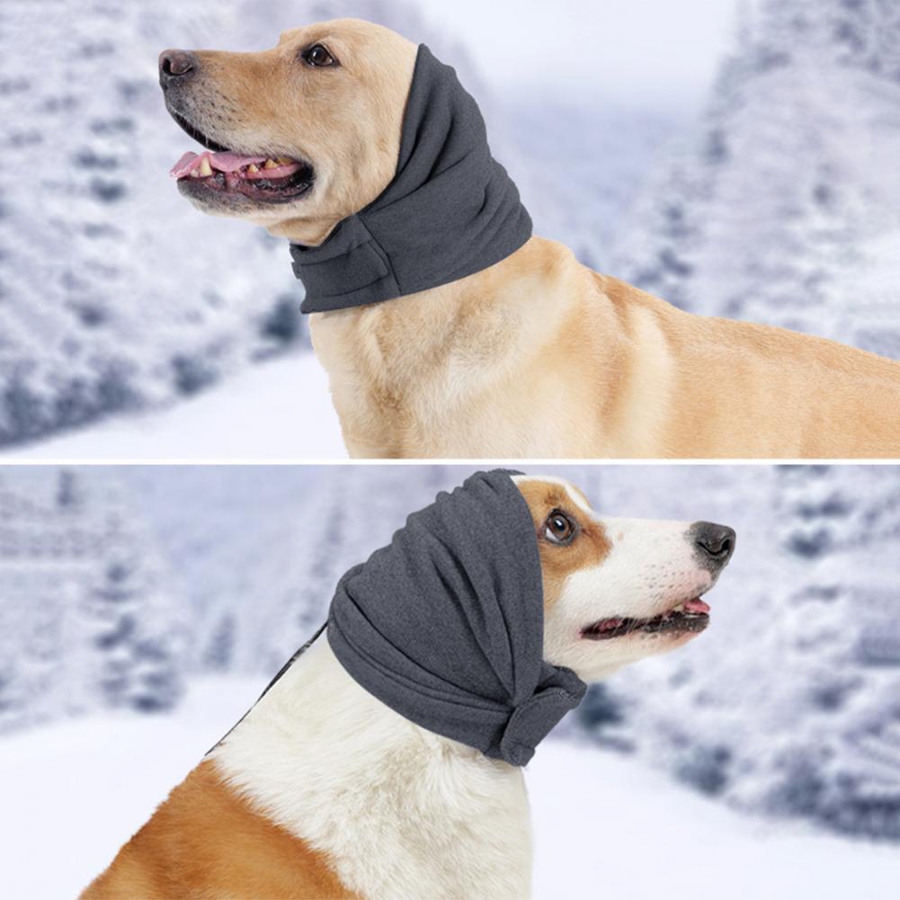 JMT-626954 Calming Dog Hoodie with Ear Covers for Noise Reduction and Warmth - Multi-Purpose Head Wrap and Scarf