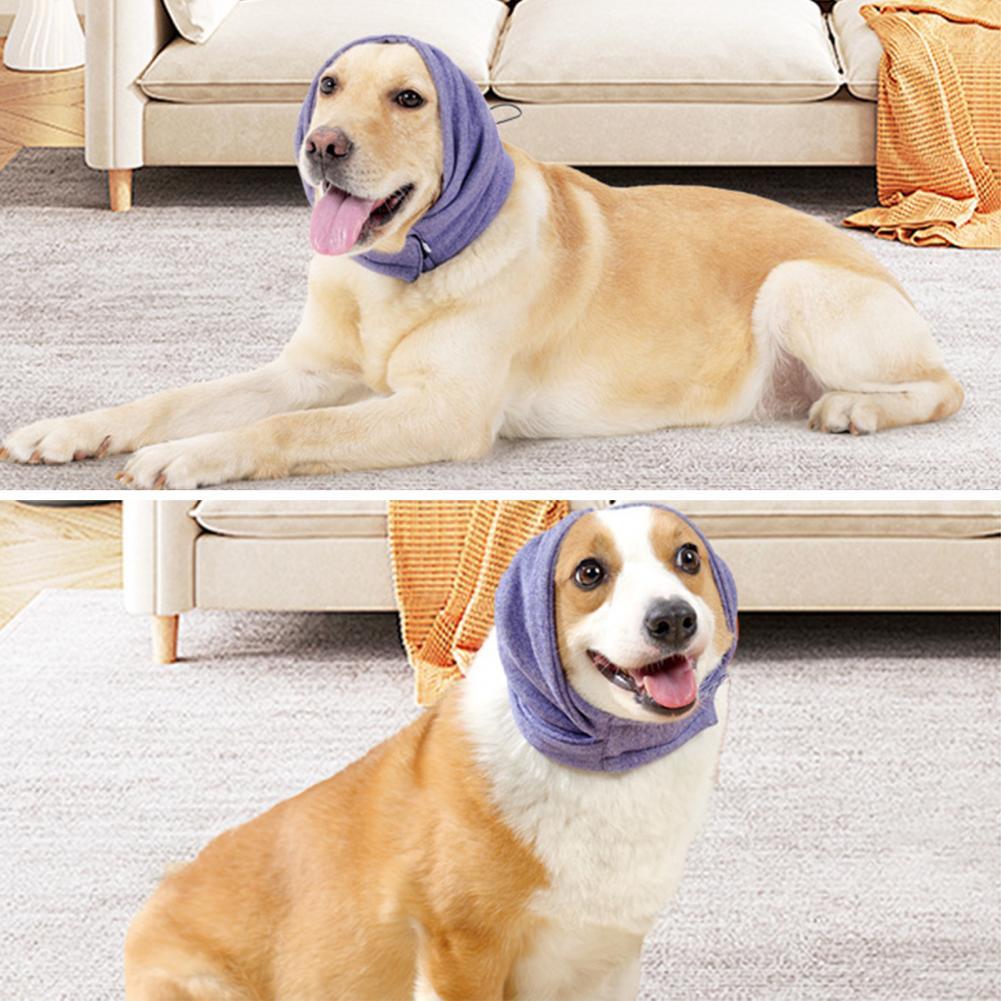JMT-626954 Calming Dog Hoodie with Ear Covers for Noise Reduction and Warmth - Multi-Purpose Head Wrap and Scarf