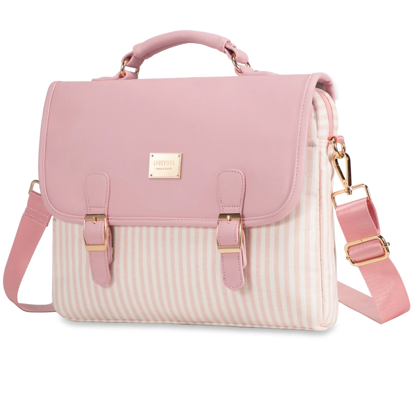 JMT-626954 Stylish PU Leather Waterproof Laptop Bag for Office Use - Tote Messenger Briefcase
