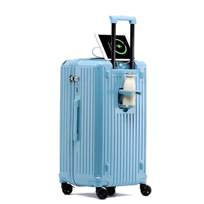 JMT-627018 Unisex Hard Suitcase Luggage with Cup Holder and 3 Handles