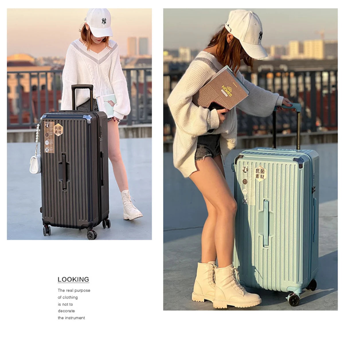 JMT-627018 Unisex Hard Suitcase Luggage with Cup Holder and 3 Handles