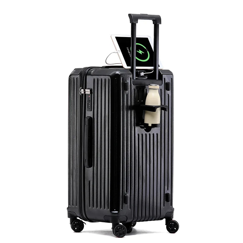 JMT-627018 Unisex Hard Suitcase Luggage with Cup Holder and 3 Handles