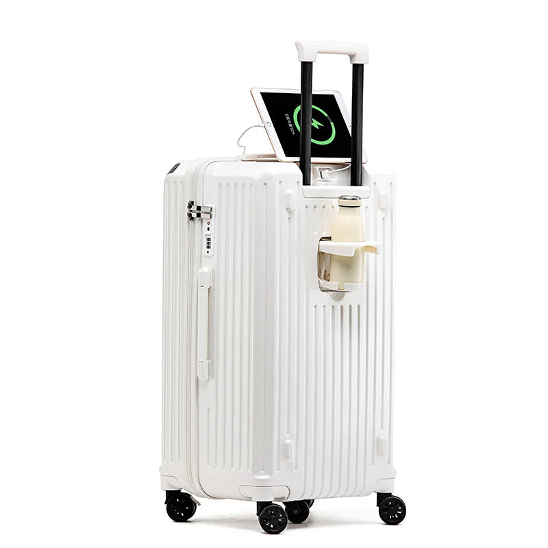 JMT-627018 Unisex Hard Suitcase Luggage with Cup Holder and 3 Handles