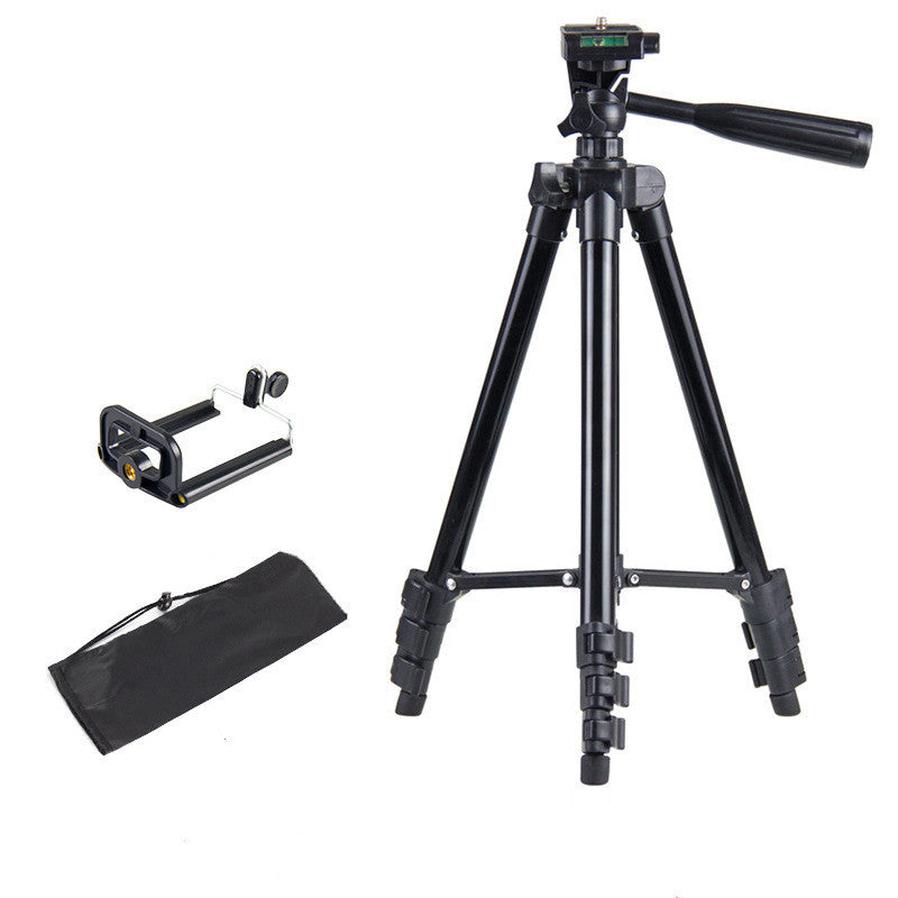 JMT-627146 Adjustable Aluminum Alloy Telescopic Tripod Stand with U-Shaped Clip - Multiple Heights Available