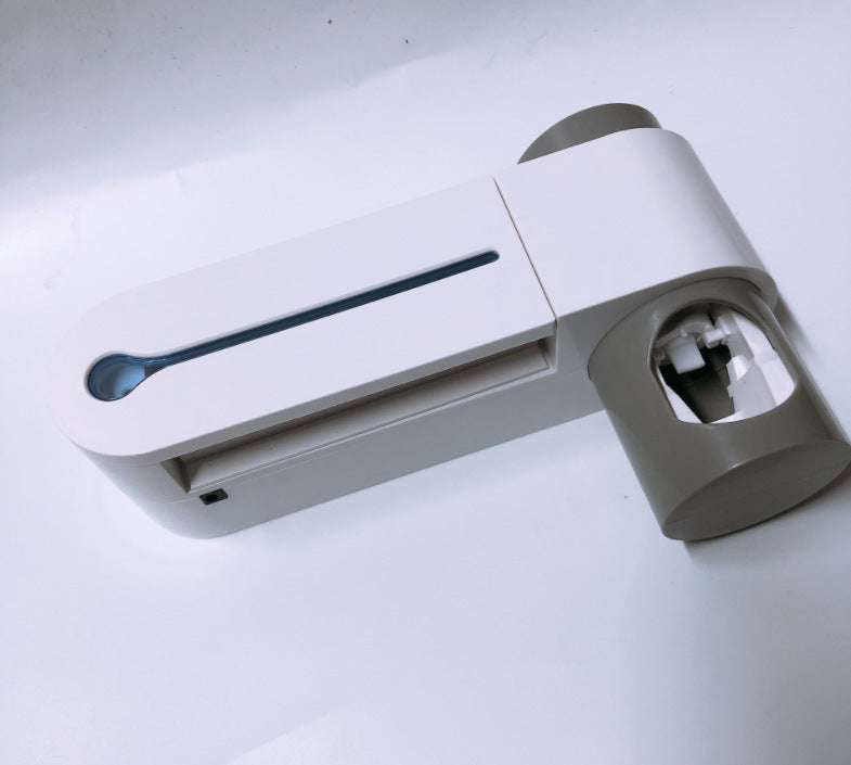 JMT-627274 Ultraviolet Toothbrush Sterilizer and Automatic Toothpaste Squeezer in White