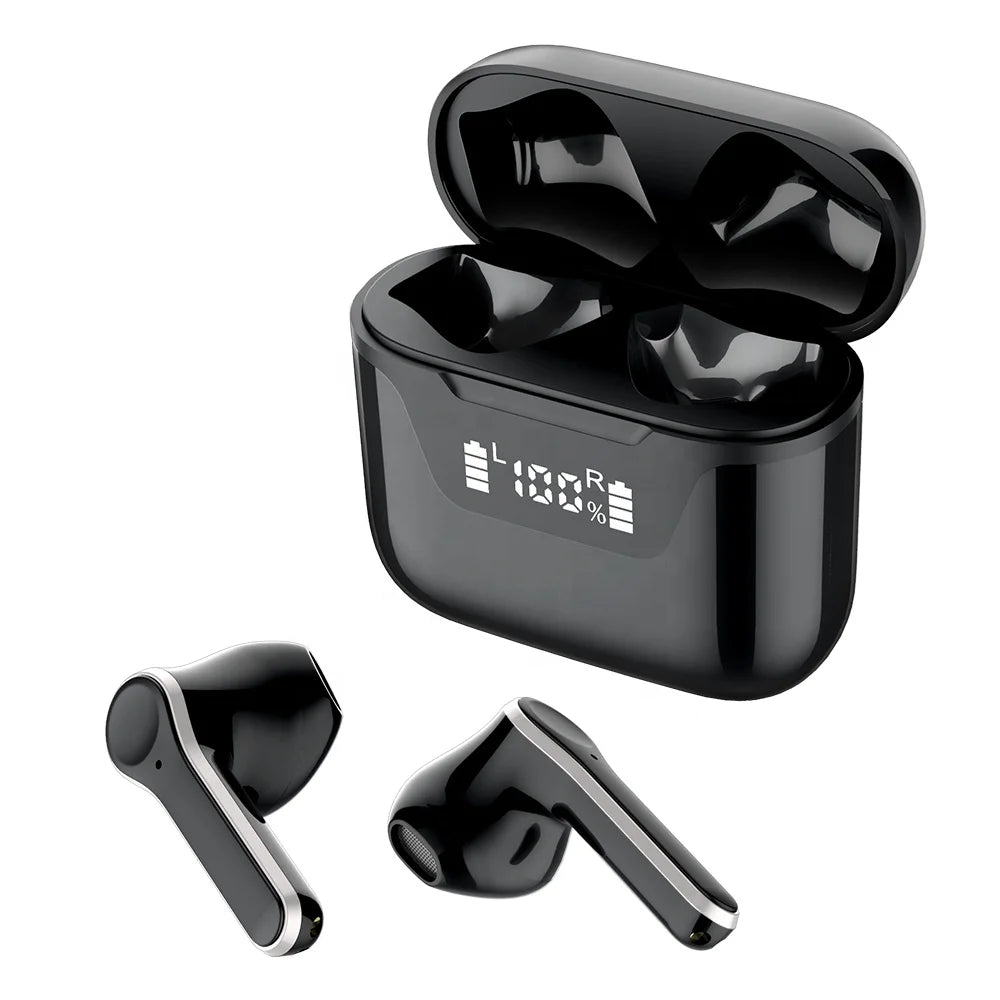 JMT-627466 Wireless Bluetooth Stereo Headset with LCD Display and Built-in Power Bank - Model J101