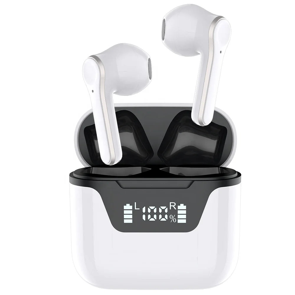 JMT-627466 Wireless Bluetooth Stereo Headset with LCD Display and Built-in Power Bank - Model J101