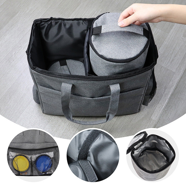 JMT-627530 Portable Dog Food Travel Shoulder Bag for Convenient Pet Outings