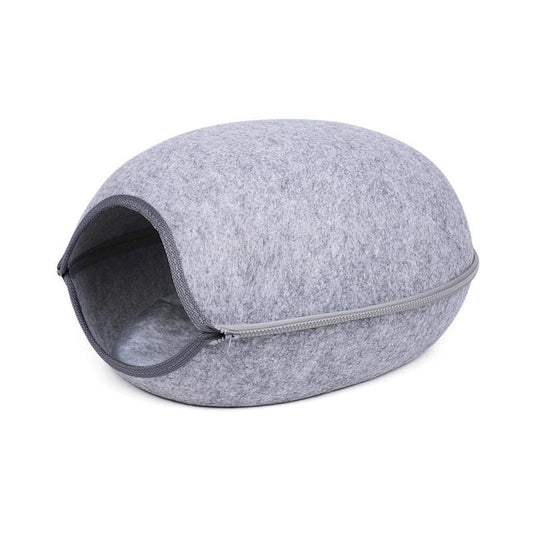 JMT-627594 Light Grey Breathable Felt Pet Nest - 47x38x25cm for Cozy Comfort