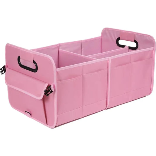 JMT-627914 Multi-Compartment Car Trunk Organizer - Waterproof 600D Oxford Polyester Storage Box with Anti-Slip Design