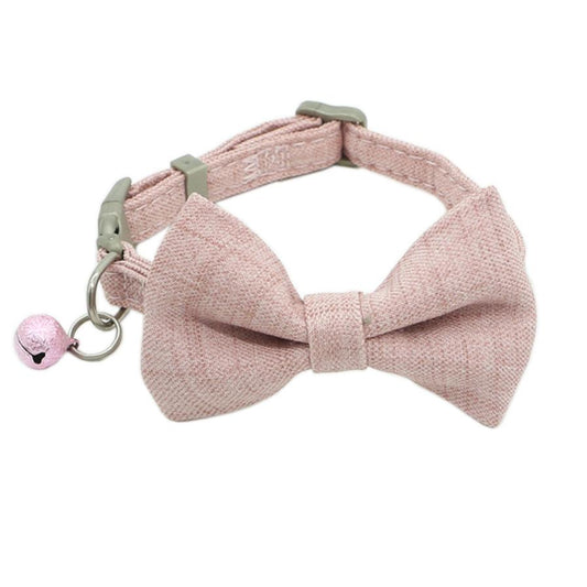 JMT-628106 Cotton Bow Tie Dog Collar with Adjustable Comfort Fit and Eco-Friendly Materials in Multiple Colors