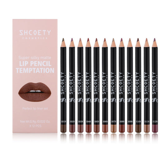 JMT-628554 12-Piece Matte Lipstick and Lip Liner Set for Versatile Color Application
