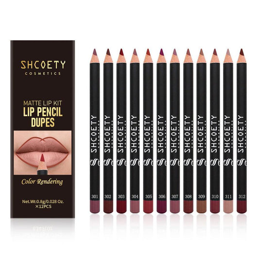 JMT-628554 12-Piece Matte Lipstick and Lip Liner Set for Versatile Color Application