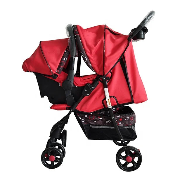JMT-628618 Lightweight Steel Baby Stroller with Adjustable Canopy and Comfortable Seating