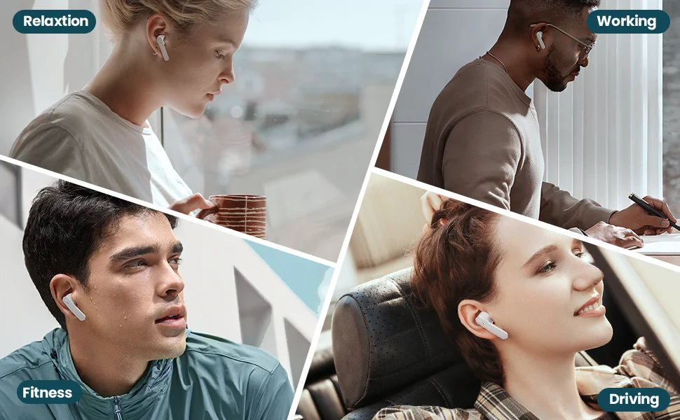 JMT-628618 True Wireless Stereo Pro6 Earphones with Microphone and Button Control for Gaming and Multimedia Use