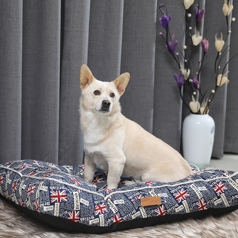 JMT-628746 Plush Four Seasons Pet Pad for Cats and Dogs - Cozy Blue Sleeping Nest
