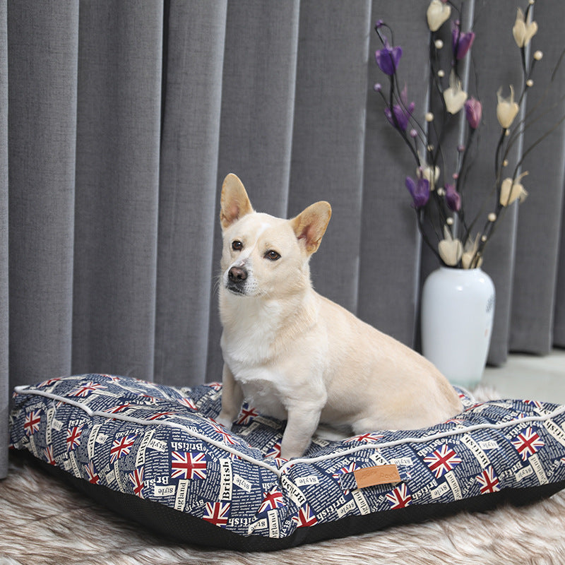 JMT-628746 Plush Four Seasons Pet Pad for Cats and Dogs - Cozy Blue Sleeping Nest