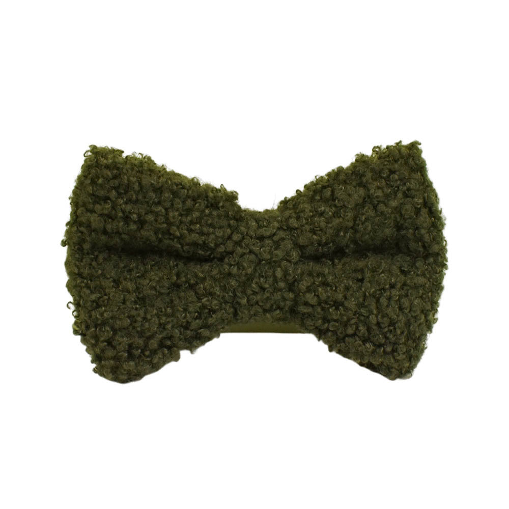 JMT-628938 Army Green Velvet Four-Piece Pet Collar and Vest Set with Leash and Bow