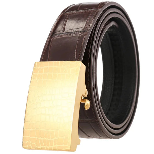 JMT-629194 Stainless Steel Blank Spot Leather Belt for Men - Stylish and Durable Design